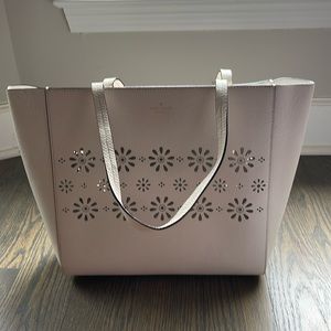 Women’s Kate Spade Cream Leather Tote Bag